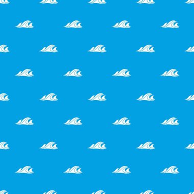 Deniz dalgalar desen vektör kesintisiz mavi