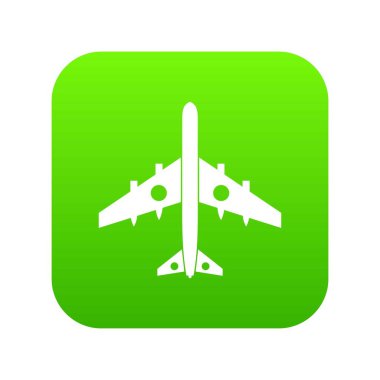 Askeri avcı uçağı simgesi dijital yeşil