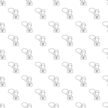 İşadamı ile bir boş konuşma balonu simgesinin