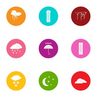 Fallout Icons set, düz stil