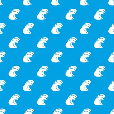 Yüksek okyanus dalgaları desen vektör kesintisiz mavi