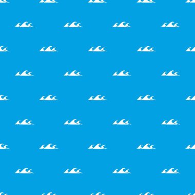 Küçük deniz dalga desen vektör kesintisiz mavi