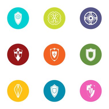 SafeGuard Icons set, düz stil