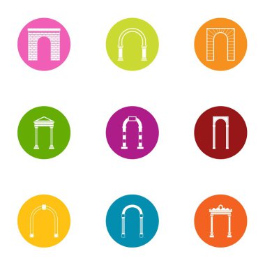 Kubbe Icons set, düz stil