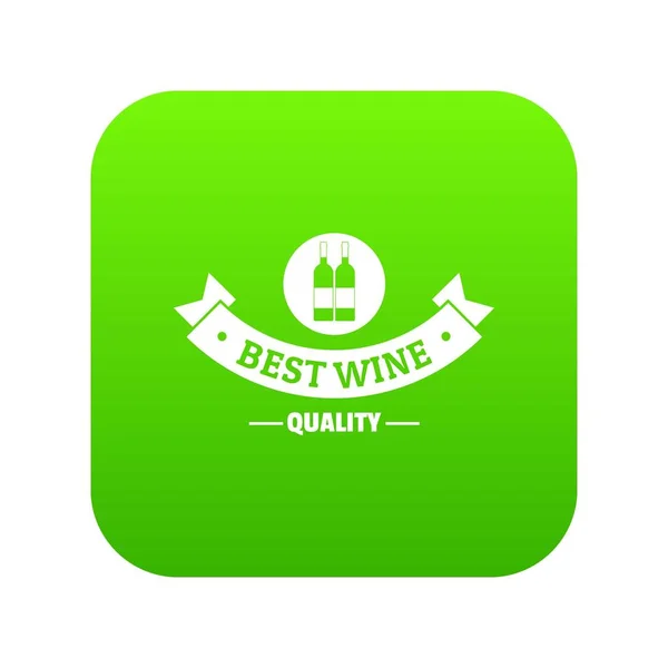 Icono de barra de vino vector verde — Vector de stock
