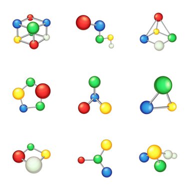 Icons set, karikatür tarzı oluşur