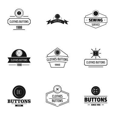 Şık düğme logo koymak, basit tarzı