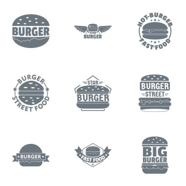 Siyah burger logo koymak, basit tarzı