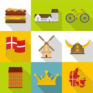 Yararlı kenar Icons set, düz stil