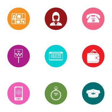 Yardım simgeler kümesi, düz stil ara