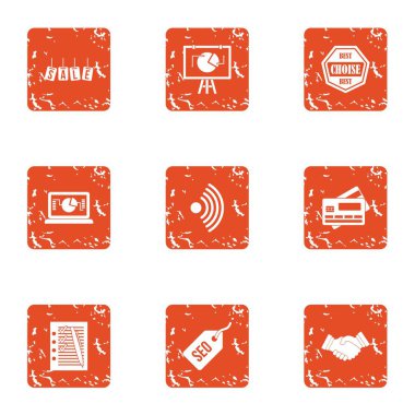 SEO Satılık simgeler kümesi, grunge tarzı