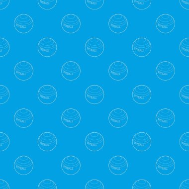 Fitball fitness desen vektör kesintisiz mavi için