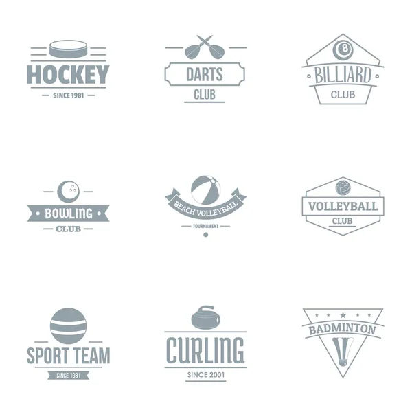 Conjunto de logotipo de hockey ruso, estilo simple — Vector de stock