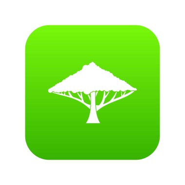 Bir Yayilim taç simgesi dijital yeşil ağaç