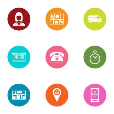 Icons set, düz stil yönlendirmek