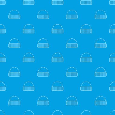 Şapka desen vektör kesintisiz mavi