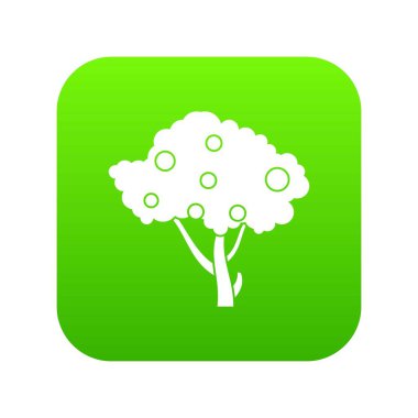 Elma ağacı dalları simgesi dijital yeşil elma