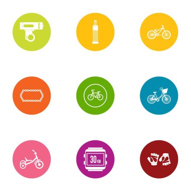 Çevresel Icons set, düz stil