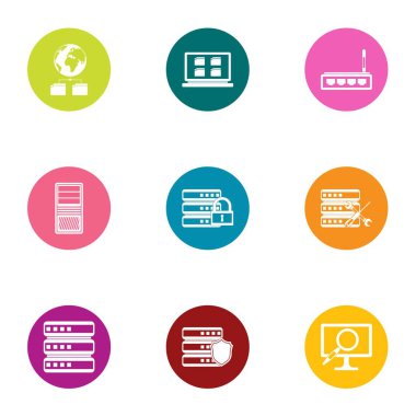 Veri arama simgeler kümesi, düz stil