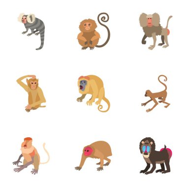 Ağaç Icons set, karikatür tarzı tırmanmak