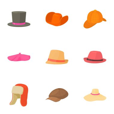Baret Icons set, karikatür tarzı