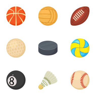 Oyun şey Icons set, karikatür tarzı