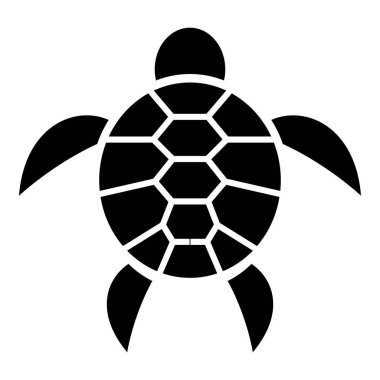 Sürüngen kaplumbağa simgesi, basit tarzı