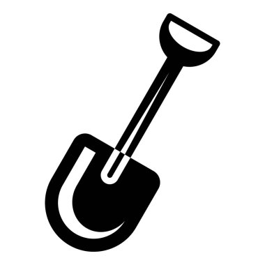 Metalik kürek simgesi, basit tarzı