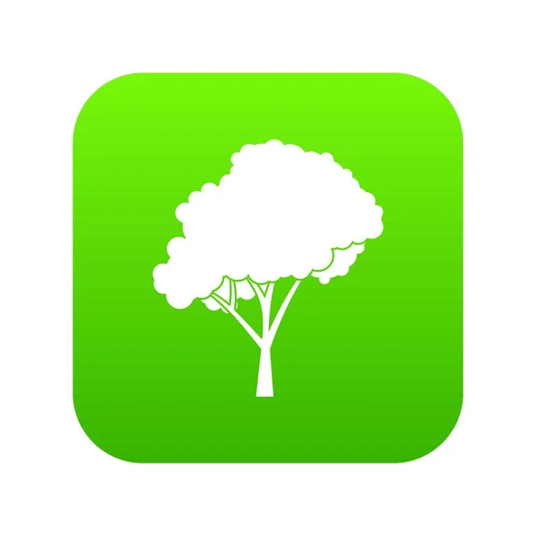 Baum mit rundem Kronensymbol digital grün — Stockvektor