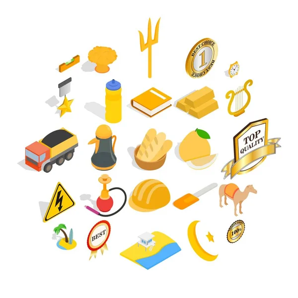 Başarılı kişi Icons set, izometrik stili