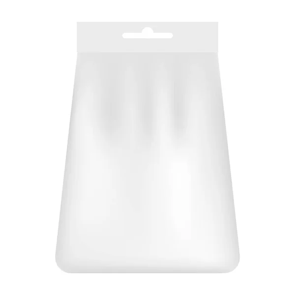 Química mockup bolsa blanca, estilo realista — Vector de stock