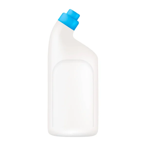 Bottiglia di plastica di crema chimica mockup, stile realistico — Vettoriale Stock