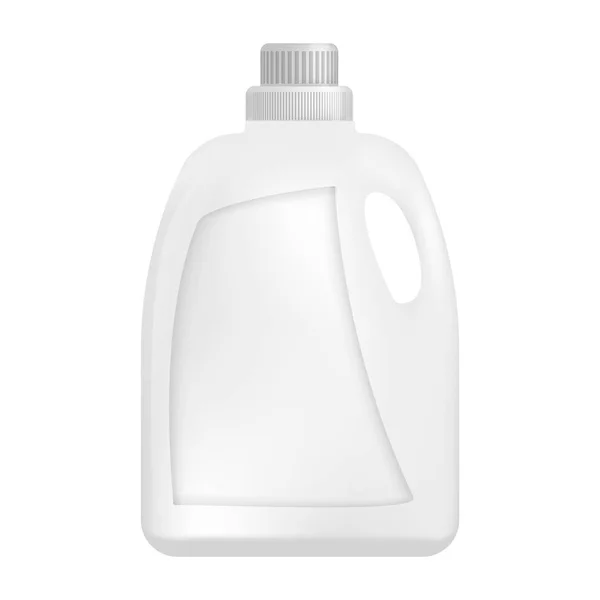 Bottiglia di plastica di detergente mockup, stile realistico — Vettoriale Stock