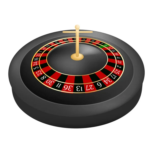 Casino ruleta rojo negro maqueta, estilo realista — Vector de stock