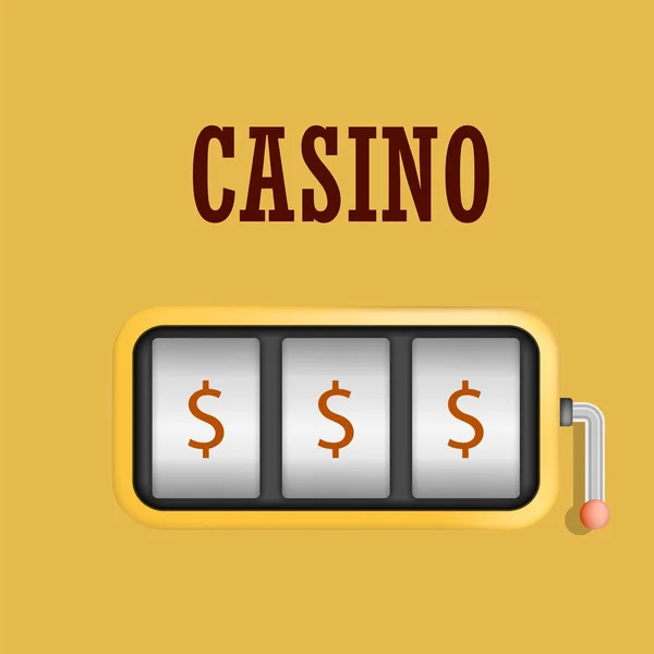 Casino slot machine concetto di sfondo, stile realistico — Vettoriale Stock