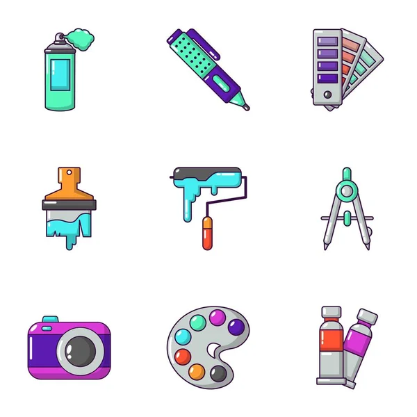 Conjunto Iconos Sombra Conjunto Dibujos Animados Iconos Vectoriales Sombra Para — Vector de stock