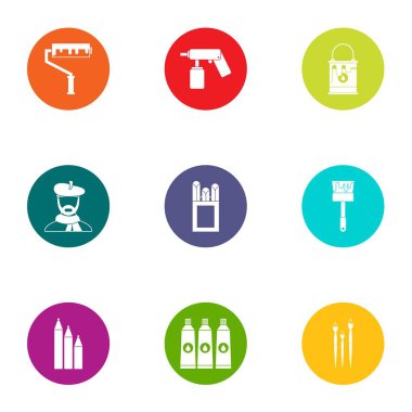 Molar Icons set, düz stil