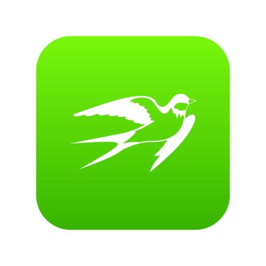 Kırlangıcı simgesi dijital yeşil