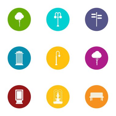 Park alanı simgesini ayarla, stil düz