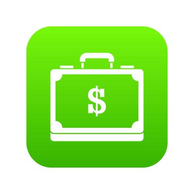 Bavul dolusu para simgesi dijital yeşil