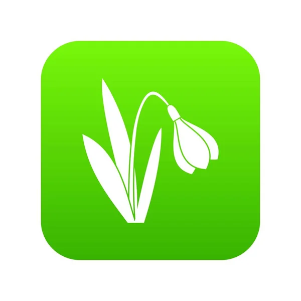 Καμπάνα λουλούδι εικονίδιο digital πράσινο — Διανυσματικό Αρχείο