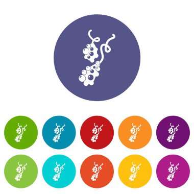 Mikro vibrio simgeler vektör renk ayarla