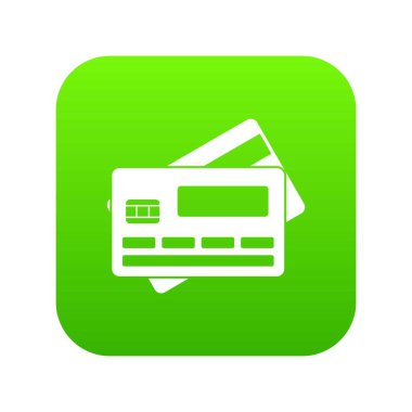 Kredi kartı simgesi dijital yeşil