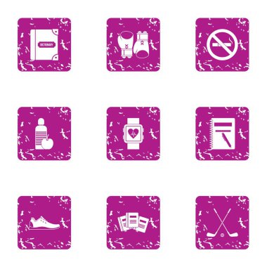 Kalp bakım simgeler kümesi, grunge tarzı