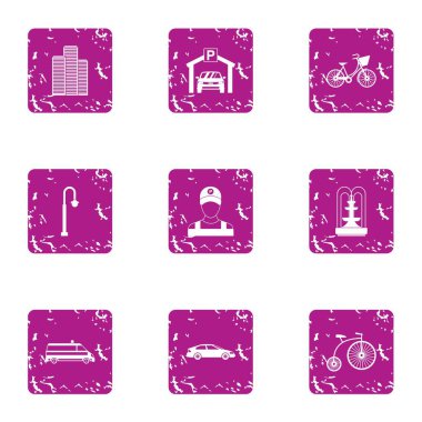 Park görevlisi simgeler kümesi, grunge tarzı