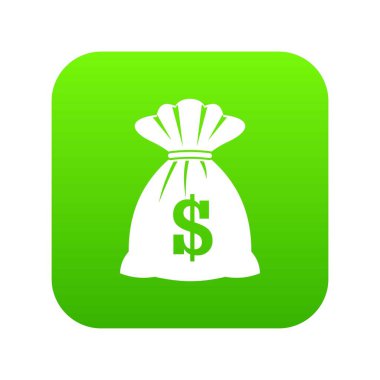 Dolar simgesi dijital yeşil çanta