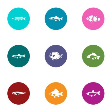 Ölçek Icons set, düz stil
