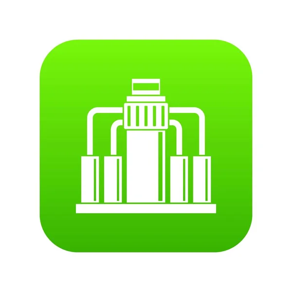 Olej rafinacji ikona cyfrowego zielony — Wektor stockowy