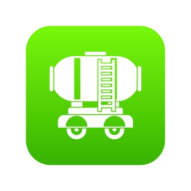 Waggon depolama tankı yağ simgesi dijital yeşil ile