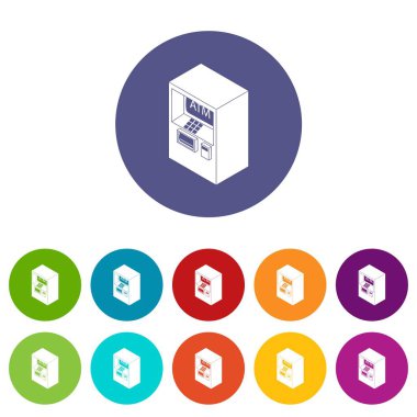 ATM simgeler vektör renk ayarla